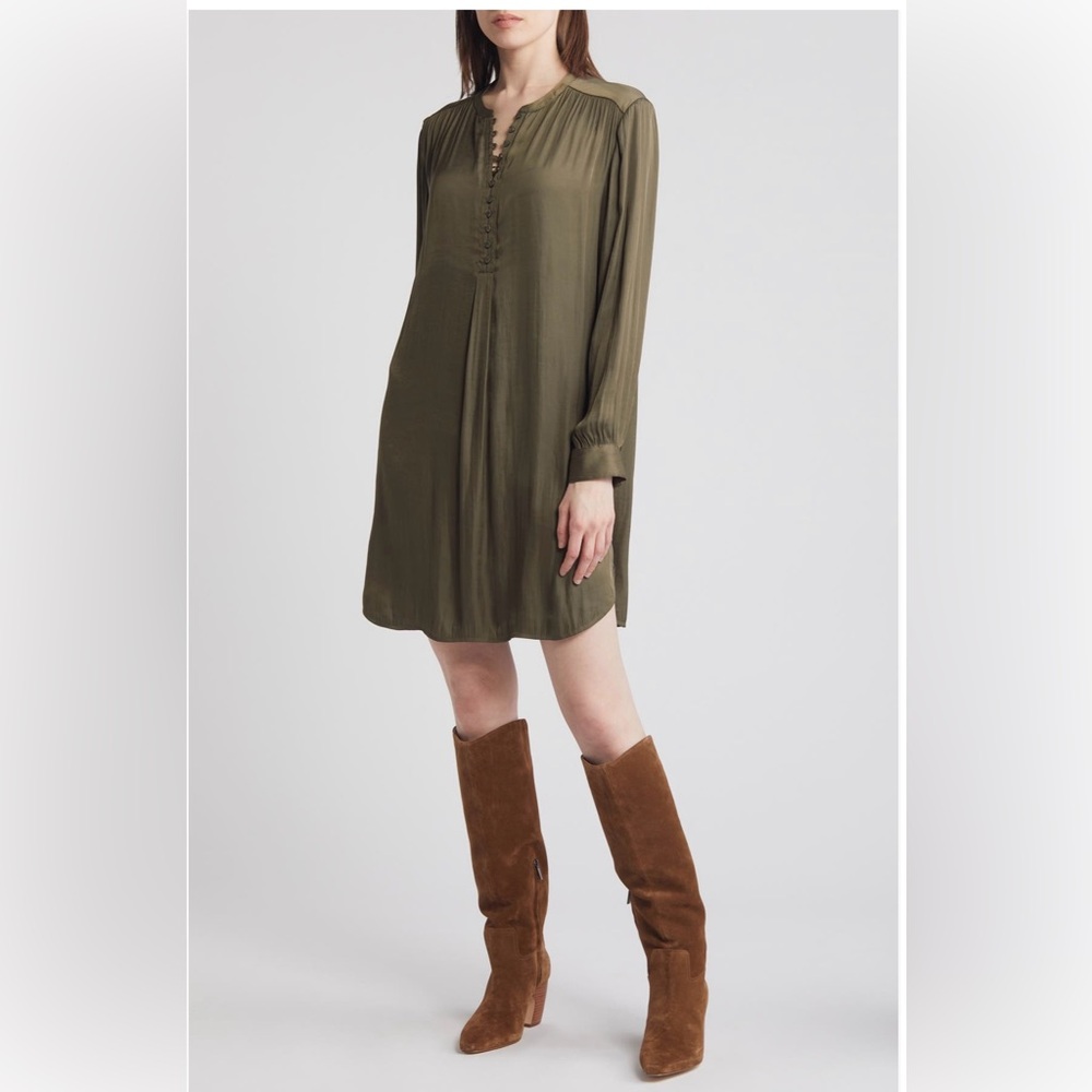 NWT Treasure & Bond - Button Front Satin Dress